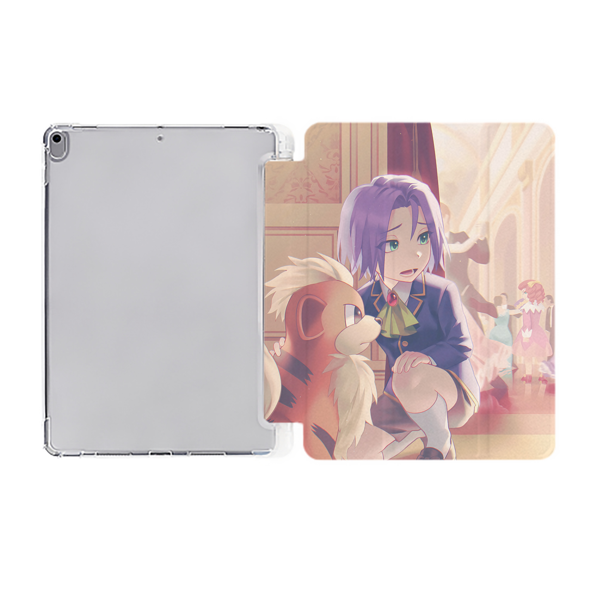 （画像用） ポケットモンスター Pokémon IPad ケース ペン収納付き 三つ折りスタンド PUレザー×シリコン 対応機種9.5/10.5/10.9インチ